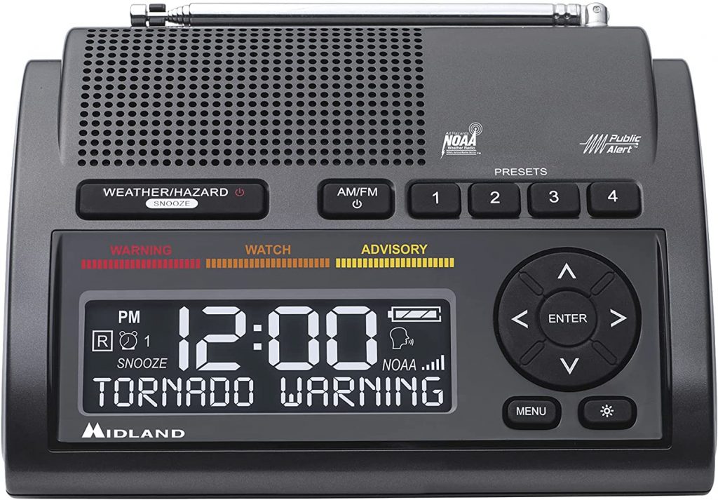 This Midland weather radio is one of the most popular desktop models available.